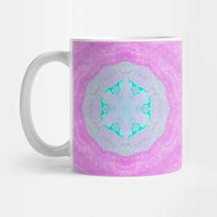 Pink and Blue Icy Holiday Christmas Snowflake Mug